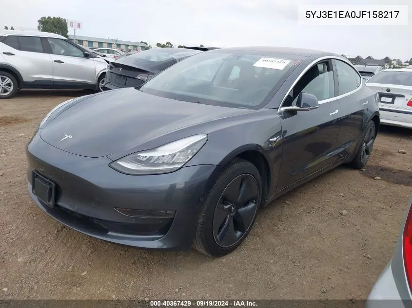 5YJ3E1EA0JF158217 2018 Tesla Model 3 Long Range/Mid Range