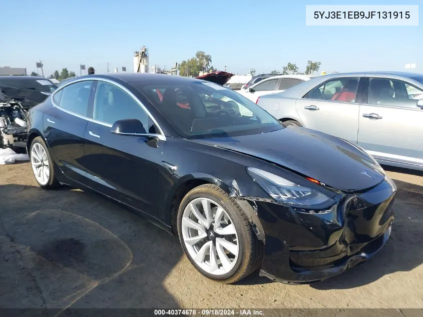 2018 Tesla Model 3 Long Range/Performance VIN: 5YJ3E1EB9JF131915 Lot: 40374678