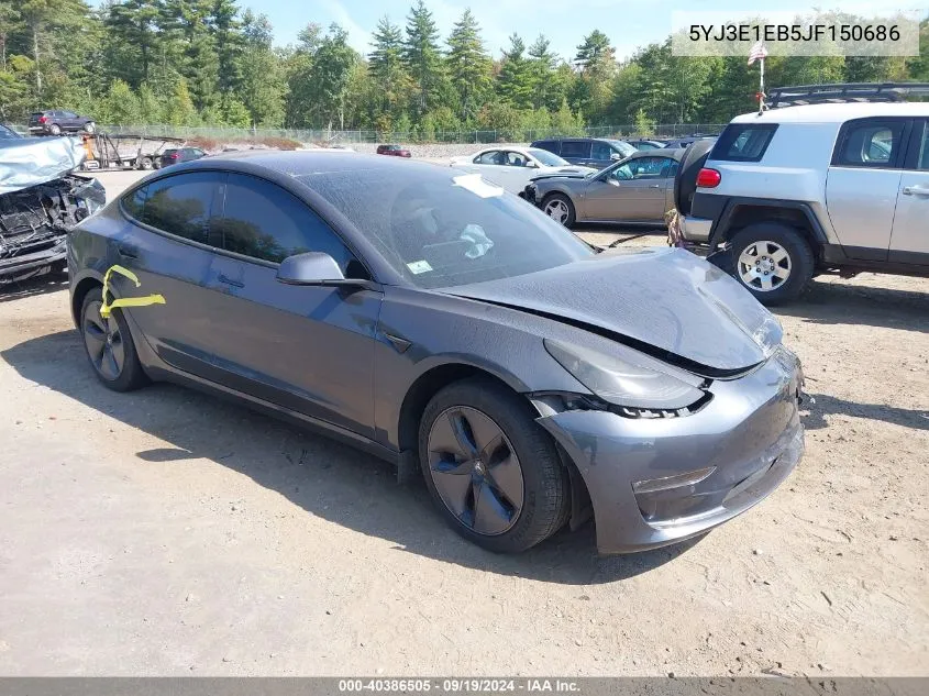 2018 Tesla Model 3 VIN: 5YJ3E1EB5JF150686 Lot: 40386505