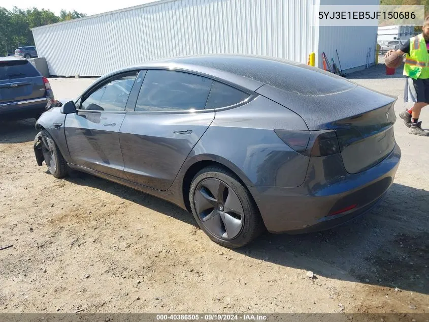 5YJ3E1EB5JF150686 2018 Tesla Model 3