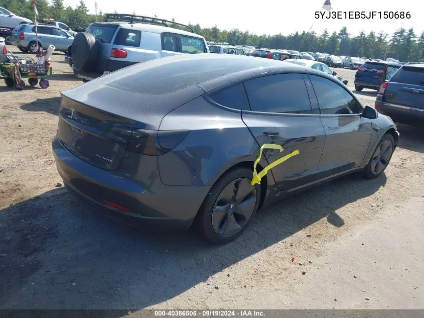 5YJ3E1EB5JF150686 2018 Tesla Model 3