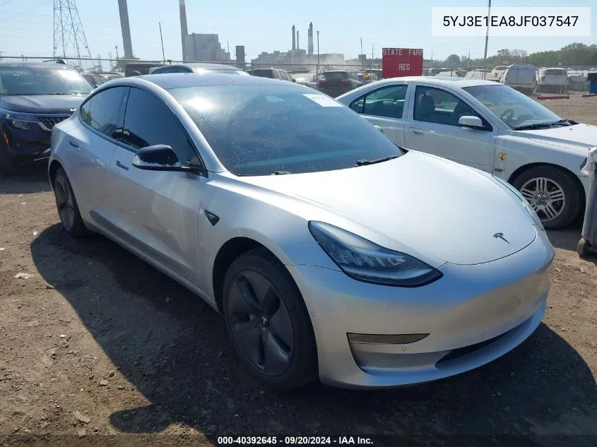 2018 Tesla Model 3 Long Range/Mid Range VIN: 5YJ3E1EA8JF037547 Lot: 40392645