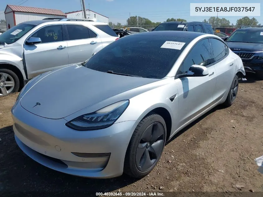 5YJ3E1EA8JF037547 2018 Tesla Model 3 Long Range/Mid Range