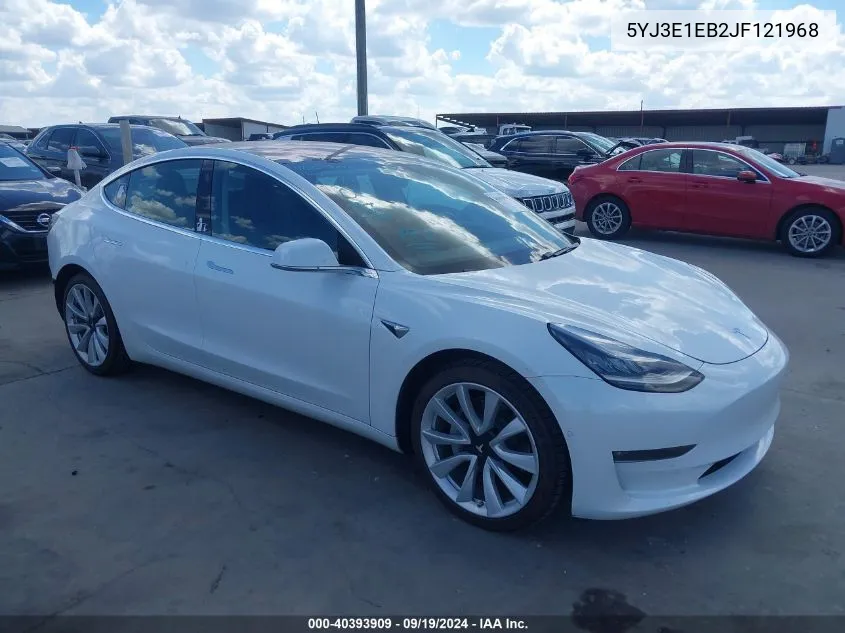 2018 Tesla Model 3 Long Range/Performance VIN: 5YJ3E1EB2JF121968 Lot: 40393909