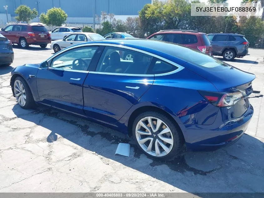 5YJ3E1EB0JF088369 2018 Tesla Model 3 Long Range/Performance