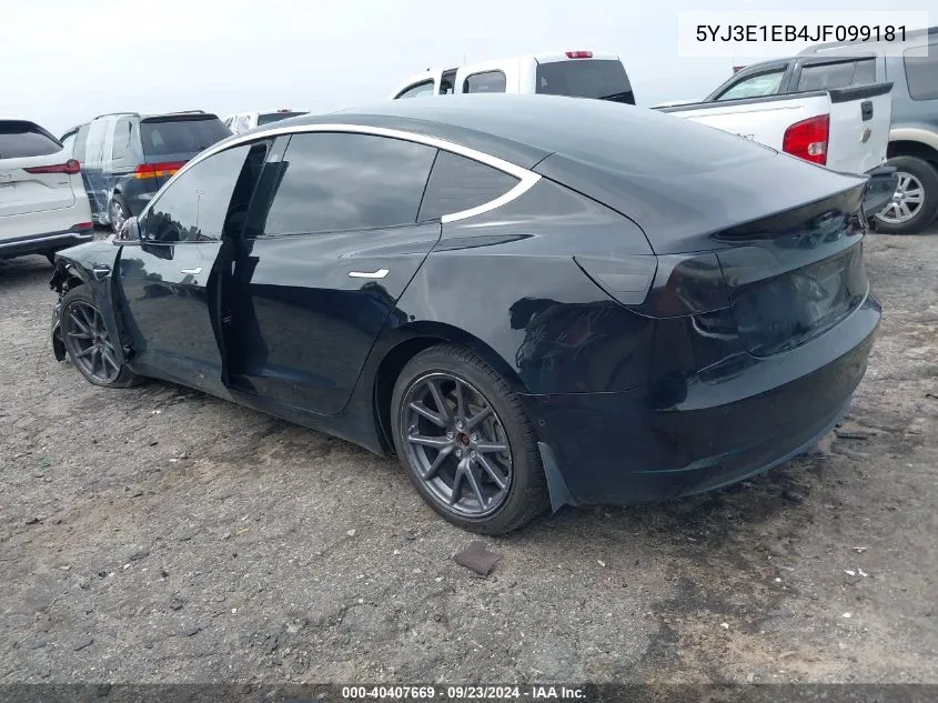 5YJ3E1EB4JF099181 2018 Tesla Model 3