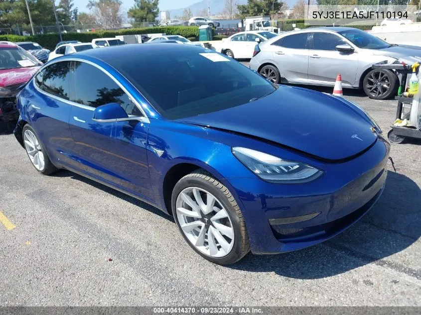 5YJ3E1EA5JF110194 2018 Tesla Model 3 Long Range/Mid Range