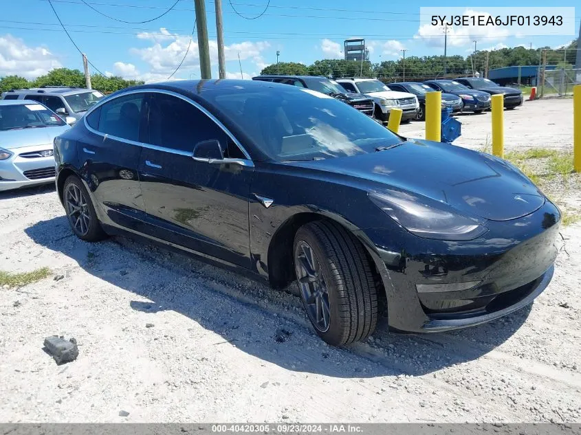 2018 Tesla Model 3 Long Range/Mid Range VIN: 5YJ3E1EA6JF013943 Lot: 40420305