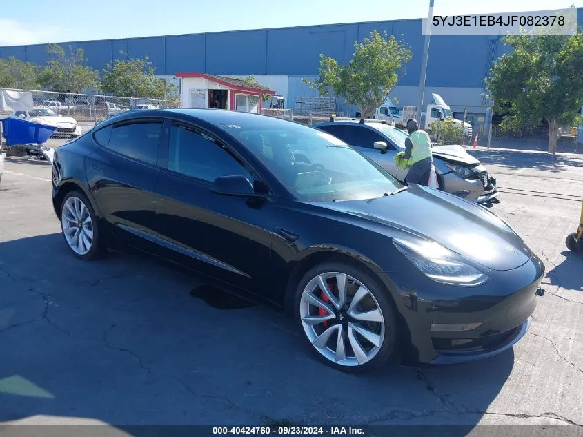 5YJ3E1EB4JF082378 2018 Tesla Model 3 Long Range/Performance