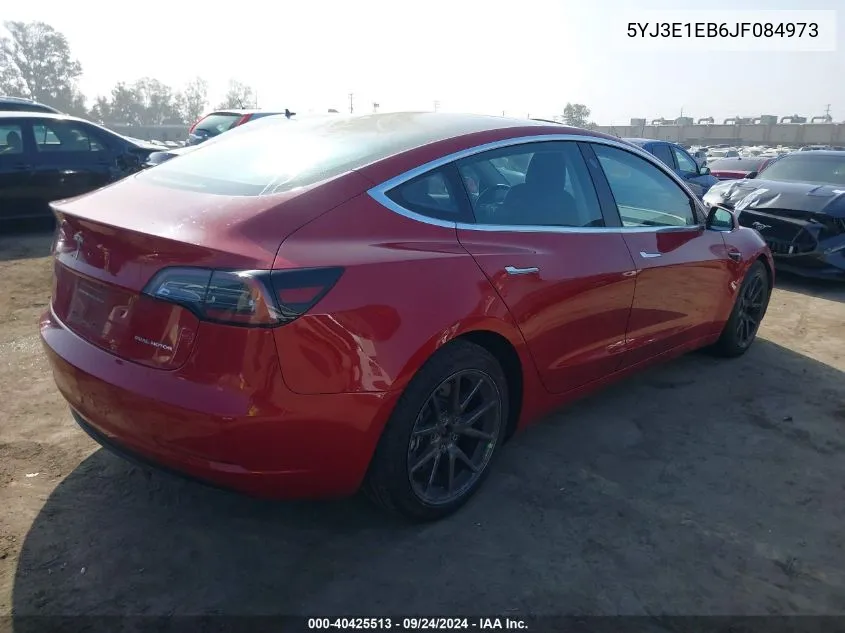 2018 Tesla Model 3 Long Range/Performance VIN: 5YJ3E1EB6JF084973 Lot: 40425513