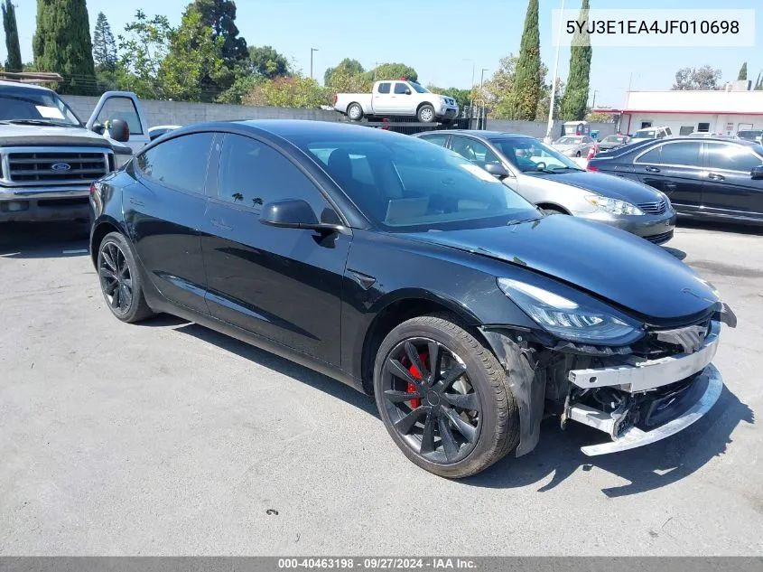 5YJ3E1EA4JF010698 2018 Tesla Model 3 Long Range/Mid Range