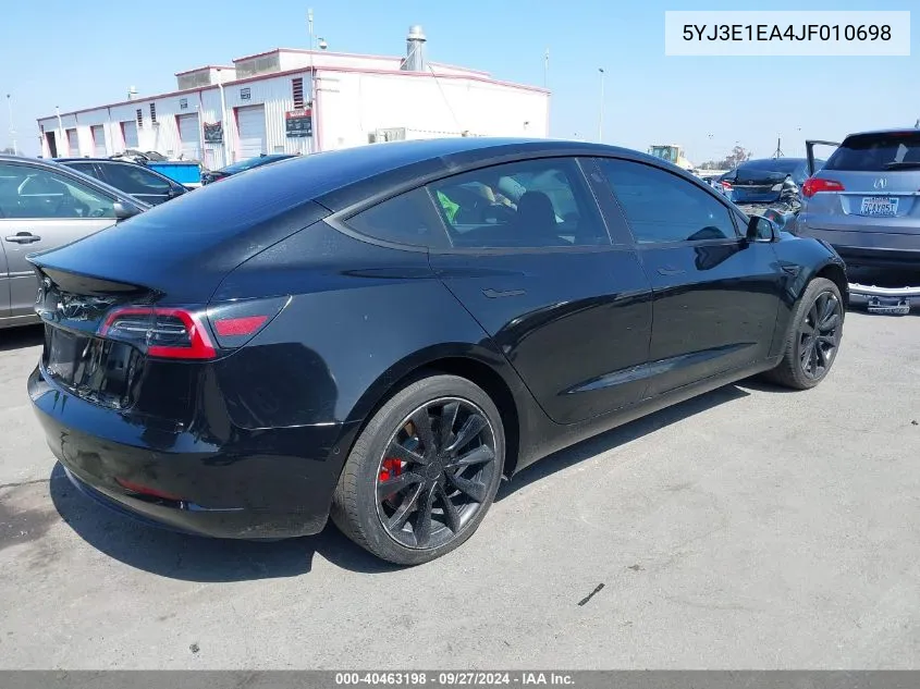 5YJ3E1EA4JF010698 2018 Tesla Model 3 Long Range/Mid Range