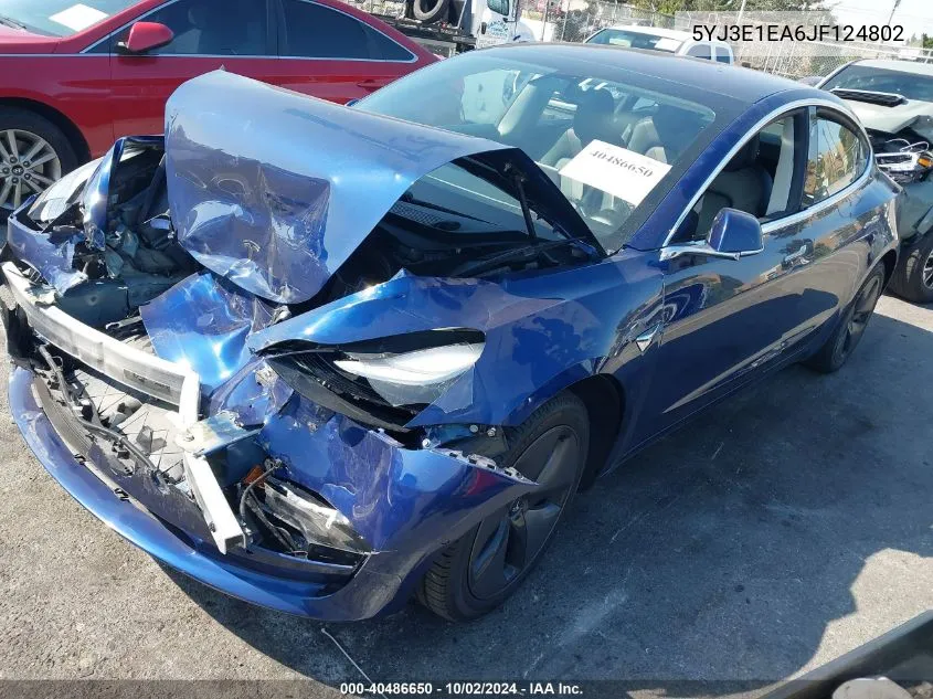 5YJ3E1EA6JF124802 2018 Tesla Model 3 Long Range/Mid Range