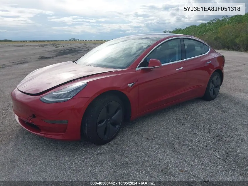 2018 Tesla Model 3 VIN: 5YJ3E1EA8JF051318 Lot: 40500442