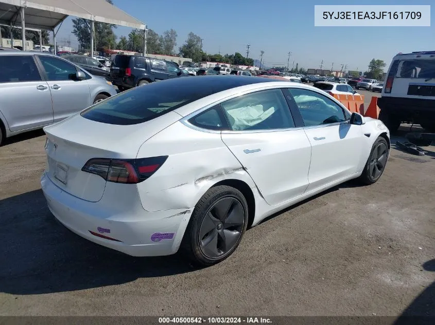 2018 Tesla Model 3 Long Range/Mid Range VIN: 5YJ3E1EA3JF161709 Lot: 40500542