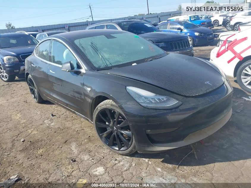 2018 Tesla Model 3 Long Range/Mid Range VIN: 5YJ3E1EA7JF155895 Lot: 40503933