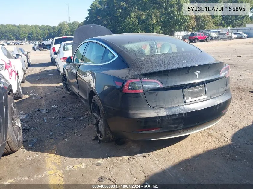 2018 Tesla Model 3 Long Range/Mid Range VIN: 5YJ3E1EA7JF155895 Lot: 40503933