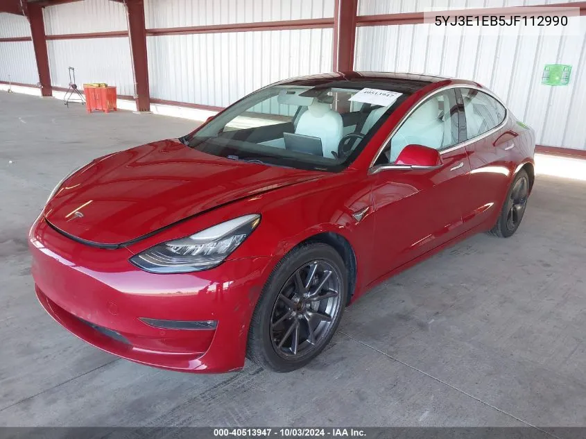 5YJ3E1EB5JF112990 2018 Tesla Model 3 Long Range/Performance