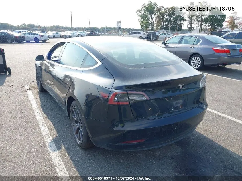 5YJ3E1EB1JF118706 2018 Tesla Model 3