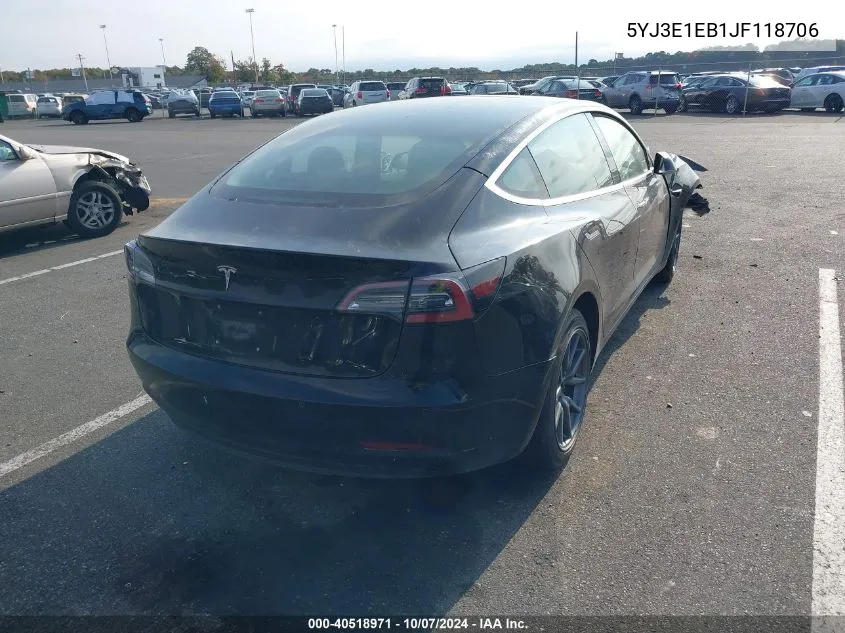 5YJ3E1EB1JF118706 2018 Tesla Model 3