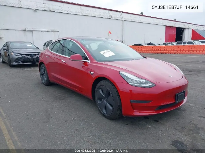 2018 Tesla Model 3 Long Range/Performance VIN: 5YJ3E1EB7JF114661 Lot: 40523305