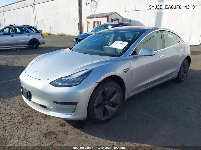 2018 Tesla Model 3 Long Range/Mid Range VIN: 5YJ3E1EA0JF014313 Lot: 40525917