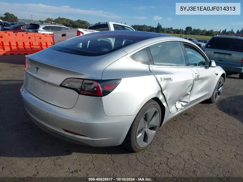 2018 Tesla Model 3 Long Range/Mid Range VIN: 5YJ3E1EA0JF014313 Lot: 40525917