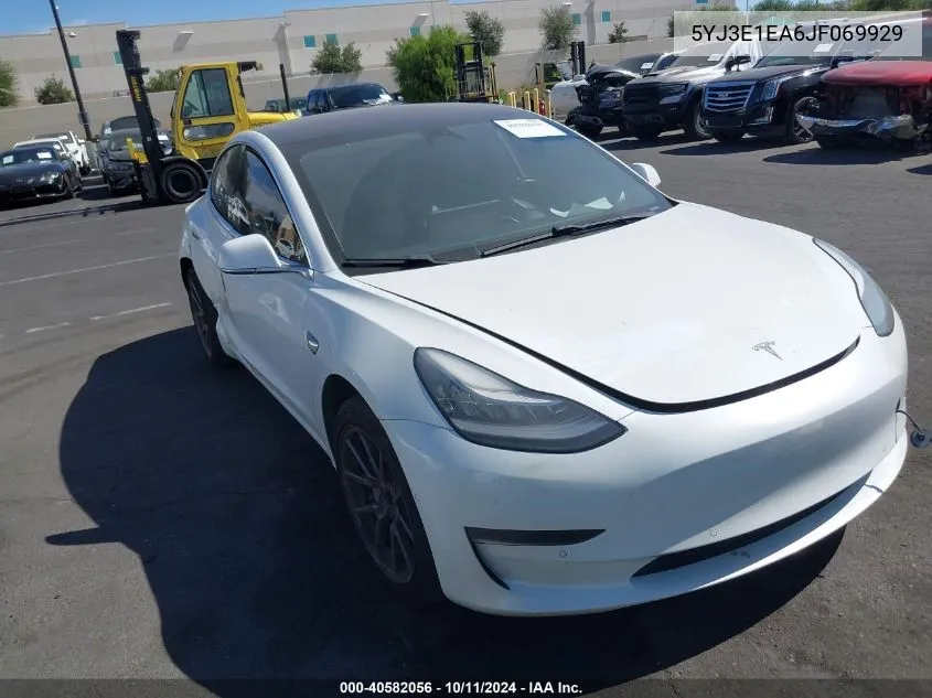 2018 Tesla Model 3 Long Range/Mid Range VIN: 5YJ3E1EA6JF069929 Lot: 40582056