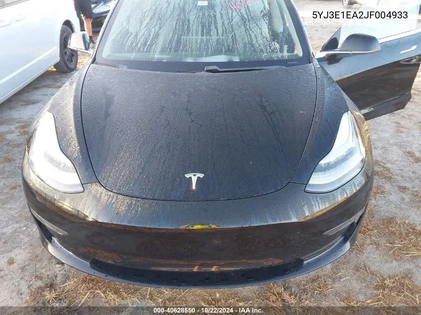 2018 Tesla Model 3 Long Range/Mid Range VIN: 5YJ3E1EA2JF004933 Lot: 40628550