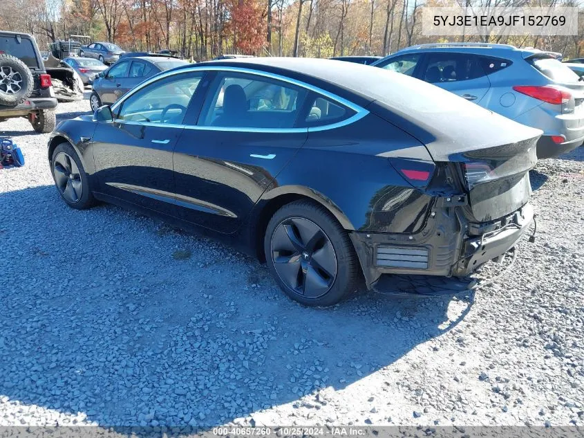 2018 Tesla Model 3 Long Range/Mid Range VIN: 5YJ3E1EA9JF152769 Lot: 40657260