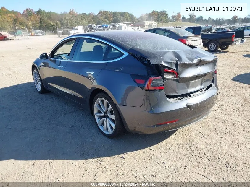 2018 Tesla Model 3 Long Range/Mid Range VIN: 5YJ3E1EA1JF019973 Lot: 40663884