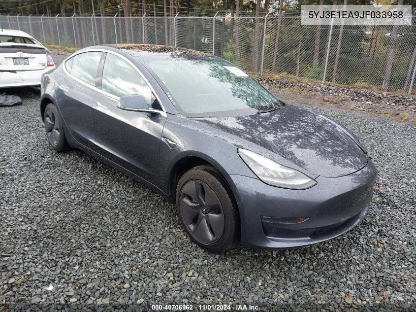 2018 Tesla Model 3 Long Range/Mid Range VIN: 5YJ3E1EA9JF033958 Lot: 40706962