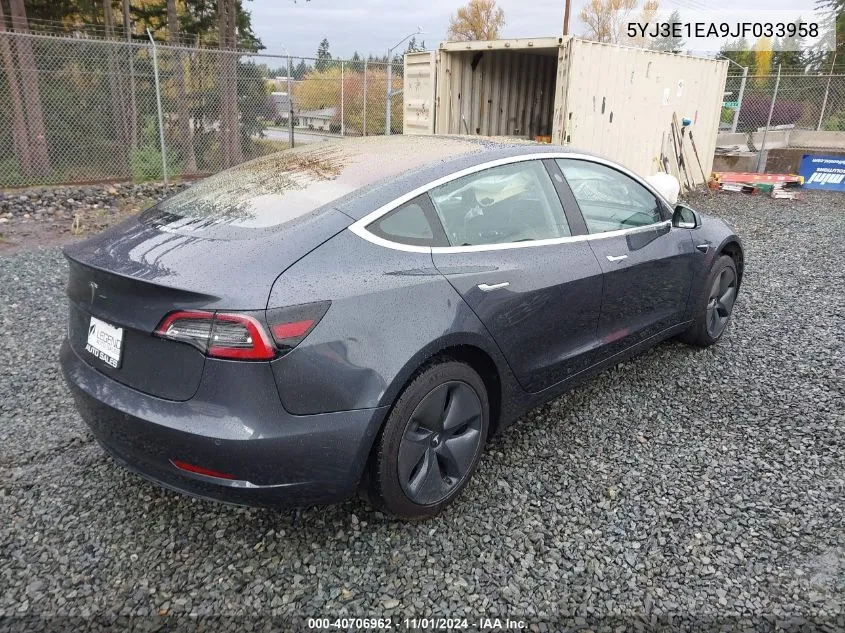 2018 Tesla Model 3 Long Range/Mid Range VIN: 5YJ3E1EA9JF033958 Lot: 40706962