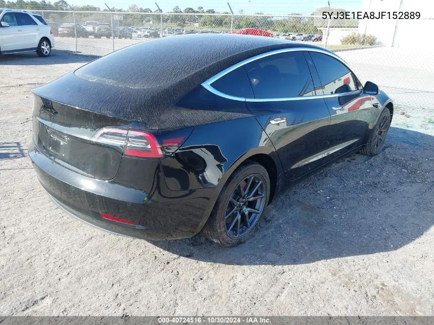 2018 Tesla Model 3 Long Range/Mid Range VIN: 5YJ3E1EA8JF152889 Lot: 40724516