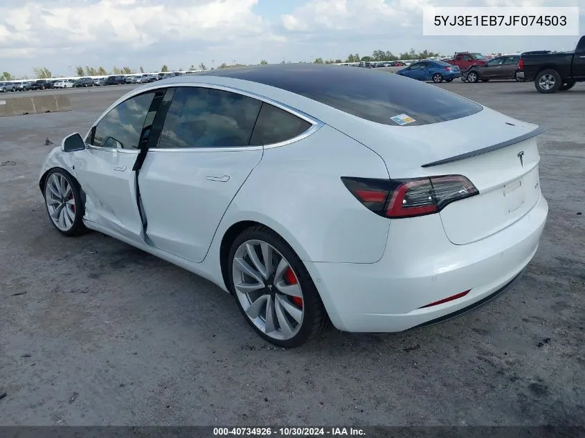 5YJ3E1EB7JF074503 2018 Tesla Model 3 Long Range/Performance