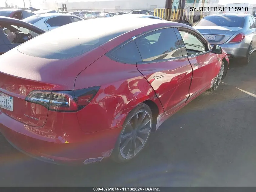 5YJ3E1EB7JF115910 2018 Tesla Model 3 Long Range/Performance