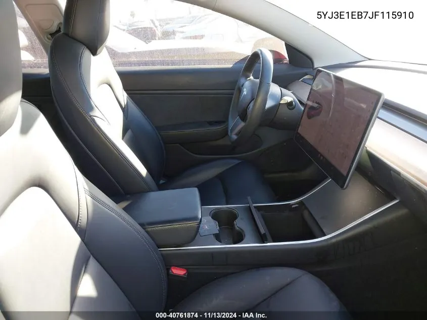 5YJ3E1EB7JF115910 2018 Tesla Model 3 Long Range/Performance