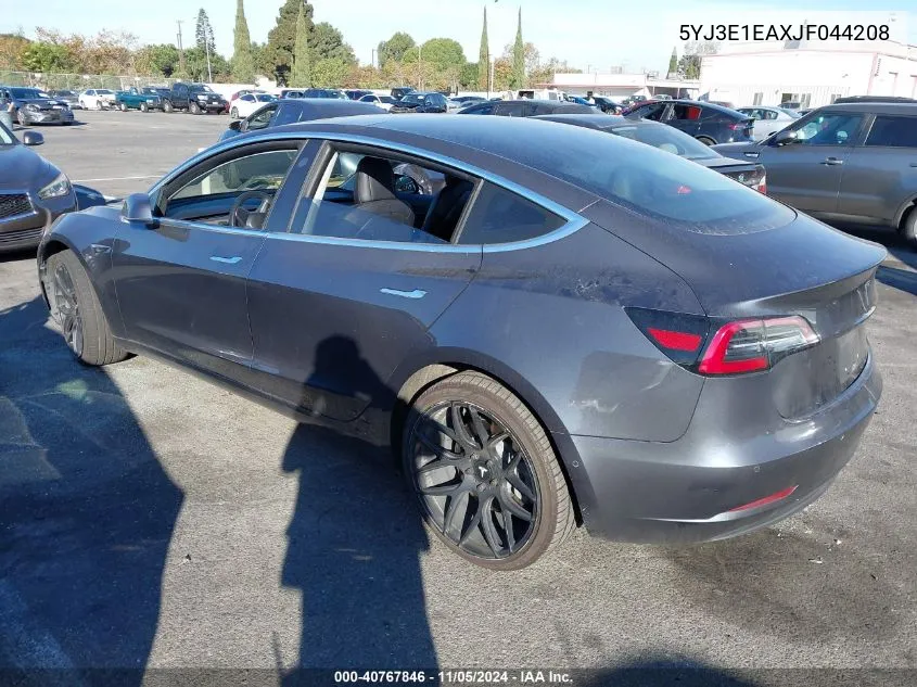 2018 Tesla Model 3 Long Range/Mid Range VIN: 5YJ3E1EAXJF044208 Lot: 40767846