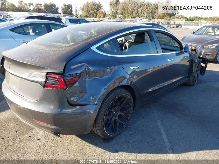 2018 Tesla Model 3 Long Range/Mid Range VIN: 5YJ3E1EAXJF044208 Lot: 40767846