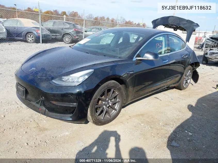 2018 Tesla Model 3 Long Range/Performance VIN: 5YJ3E1EB9JF118632 Lot: 40771329