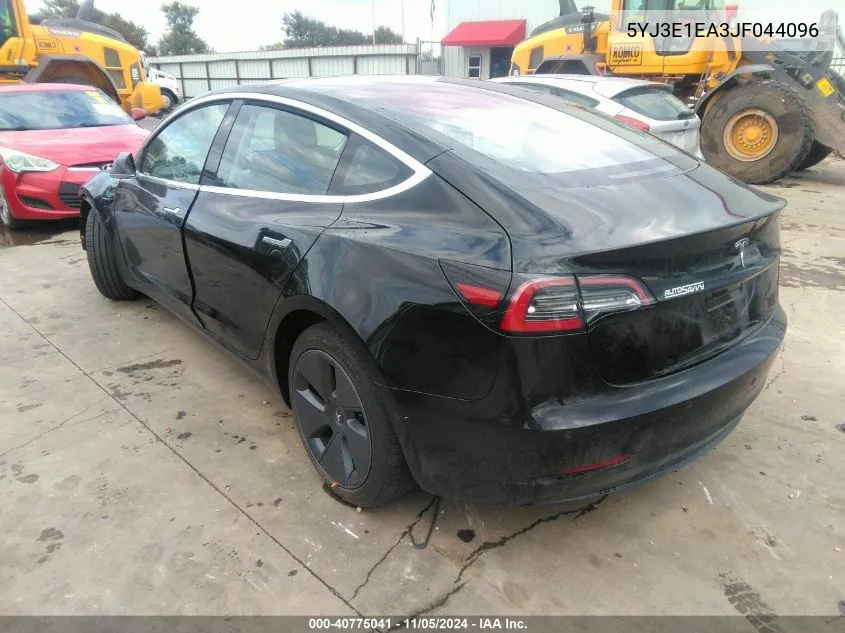 2018 Tesla Model 3 Long Range/Mid Range VIN: 5YJ3E1EA3JF044096 Lot: 40775041