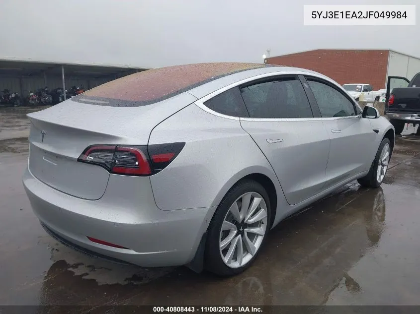 2018 Tesla Model 3 Long Range/Mid Range VIN: 5YJ3E1EA2JF049984 Lot: 40808443