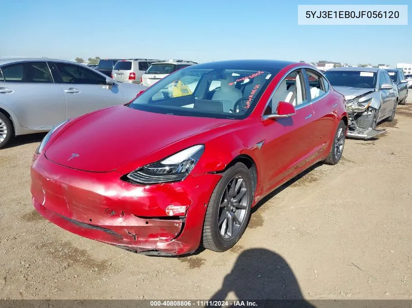 2018 Tesla Model 3 VIN: 5YJ3E1EB0JF056120 Lot: 40808806