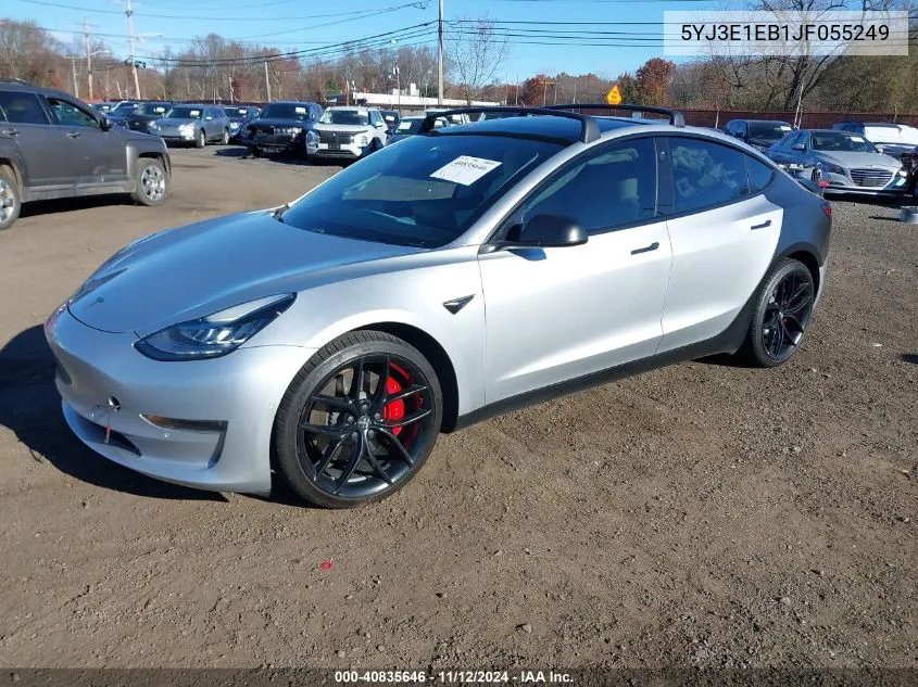 2018 Tesla Model 3 Long Range/Performance VIN: 5YJ3E1EB1JF055249 Lot: 40835646