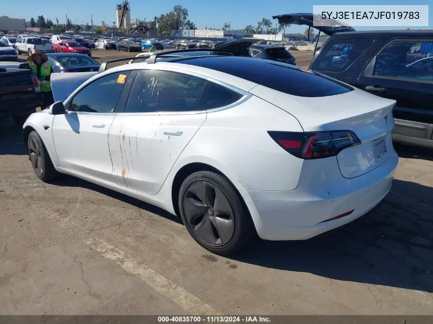 2018 Tesla Model 3 Long Range/Mid Range VIN: 5YJ3E1EA7JF019783 Lot: 40835700