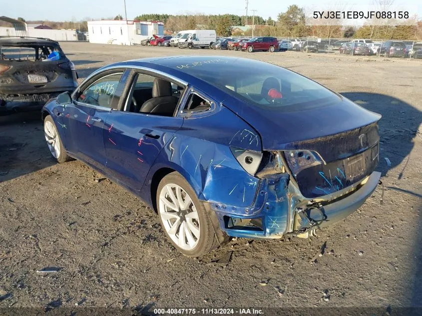 2018 Tesla Model 3 Long Range/Performance VIN: 5YJ3E1EB9JF088158 Lot: 40847175