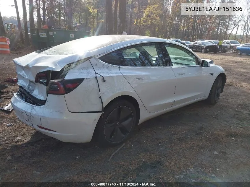 2018 Tesla Model 3 Long Range/Mid Range VIN: 5YJ3E1EA7JF151636 Lot: 40877743