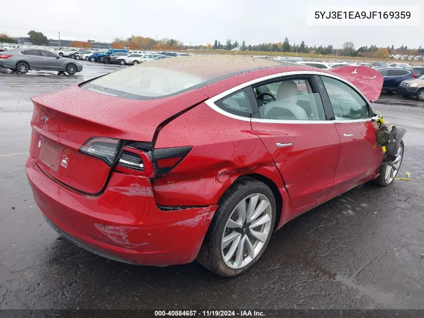 2018 Tesla Model 3 Long Range/Performance VIN: 5YJ3E1EA9JF169359 Lot: 40884657