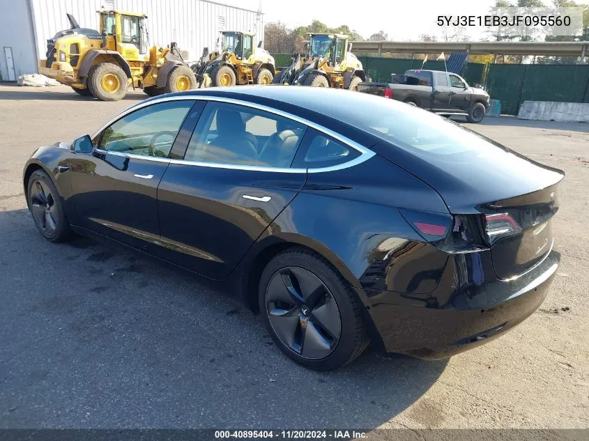 2018 Tesla Model 3 Long Range/Performance VIN: 5YJ3E1EB3JF095560 Lot: 40895404