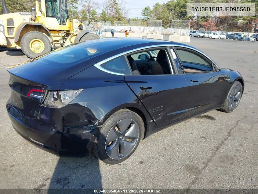 2018 Tesla Model 3 Long Range/Performance VIN: 5YJ3E1EB3JF095560 Lot: 40895404